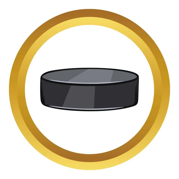 Hokejový puk vektorové ikony, kreslený styl — Stockový vektor