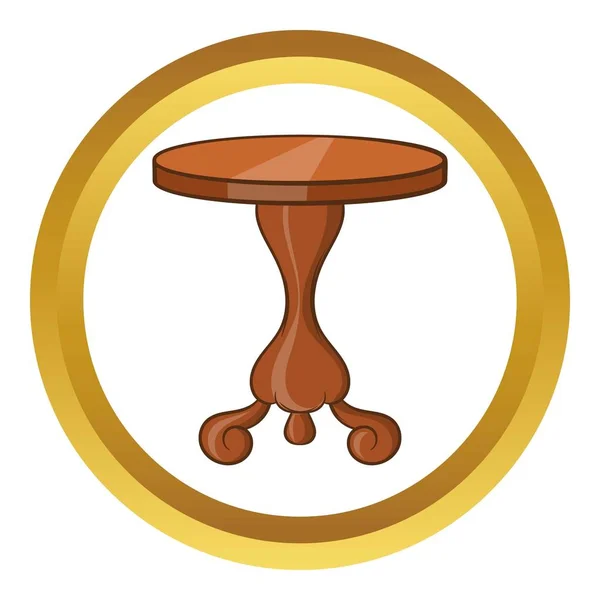 Runder Tisch Vektor-Symbol, Cartoon-Stil — Stockvektor