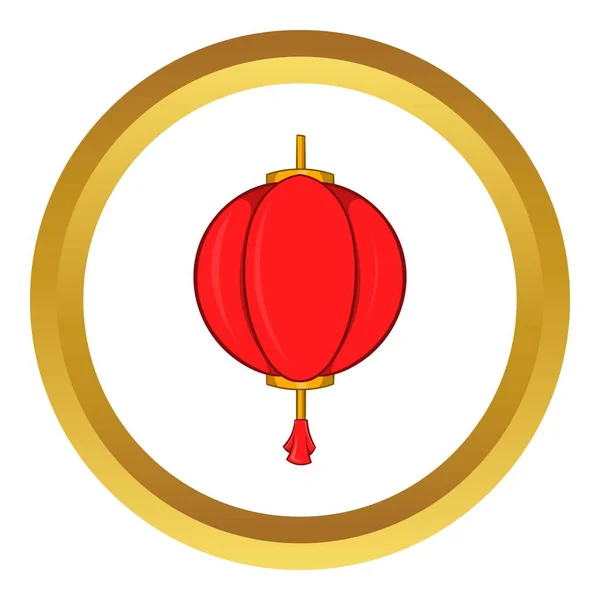 Icona vettoriale lanterna cinese rossa — Vettoriale Stock