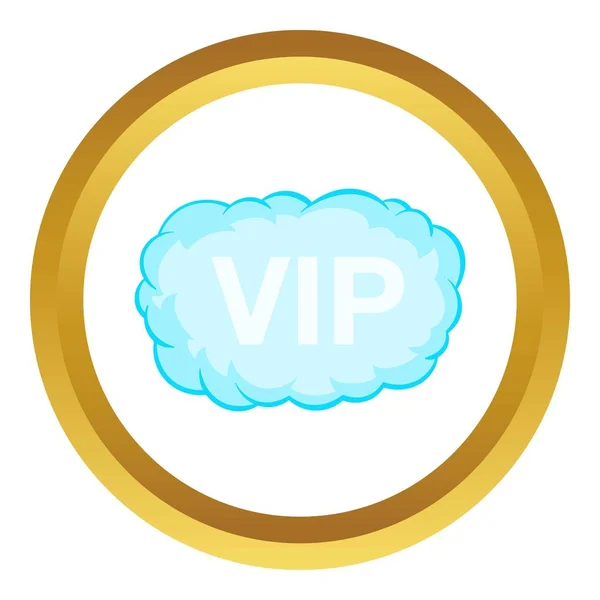 Palabra VIP en un icono de vector de nube — Vector de stock