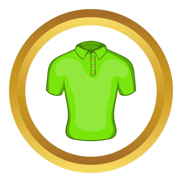 Mens green polo vector icon — Stock Vector