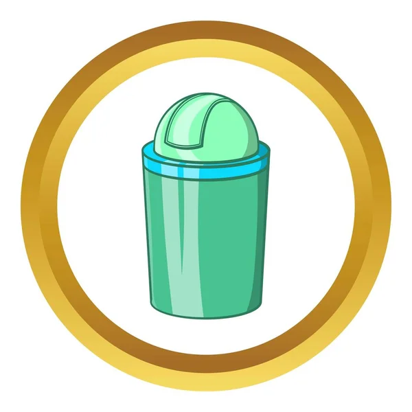 Verde basura puede vector icono — Archivo Imágenes Vectoriales