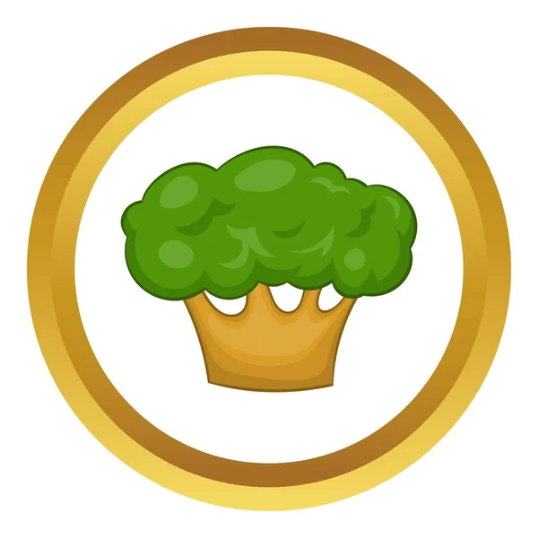 Gran árbol verde vector icono — Vector de stock