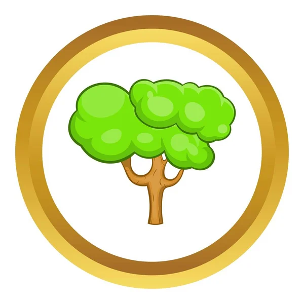 Green tree vector icon — Stock Vector