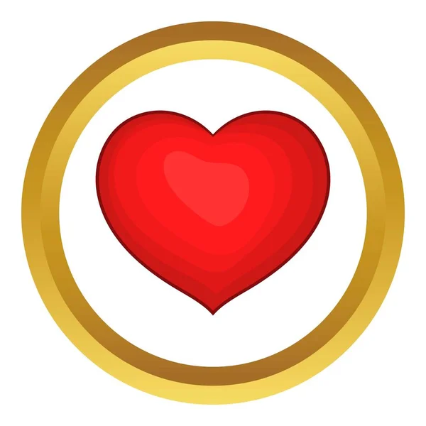 Icona vettoriale cuore rosso — Vettoriale Stock