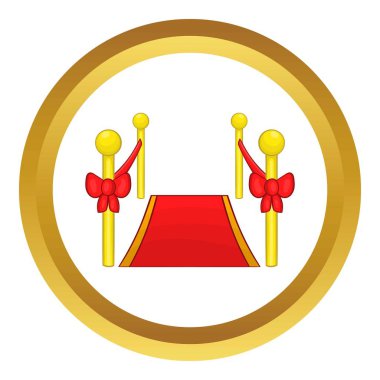 Kırmızı halı vektör simgesi