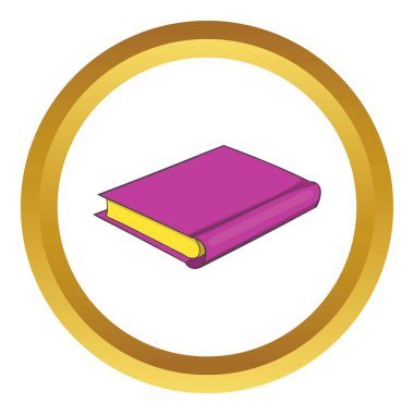 Pembe kitap vektör simgesi