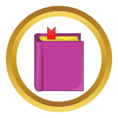 Yer işareti vektör simgesi olan kalın bir kitap