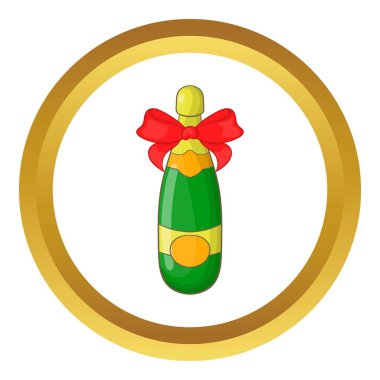 Şişe şampanya vektör simgesi