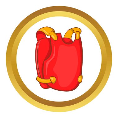 Kırmızı paintball yelek vektör simgesi