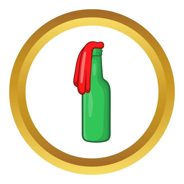 Molotov cocktail vector pictogram — Stockvector
