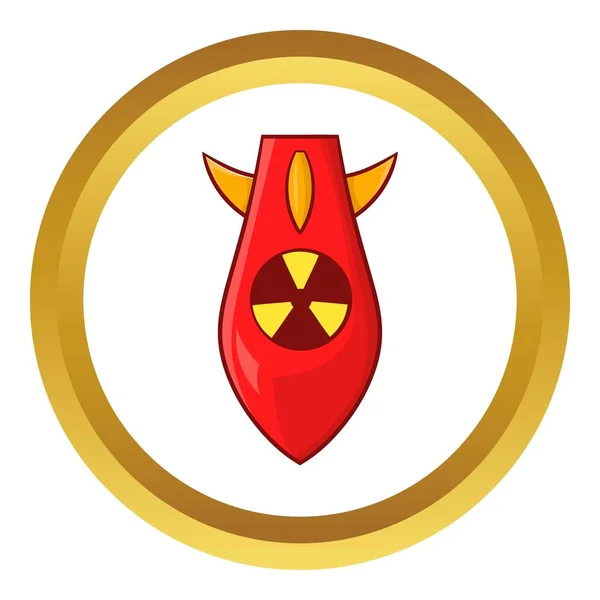 Nucleaire kernkop vector pictogram — Stockvector