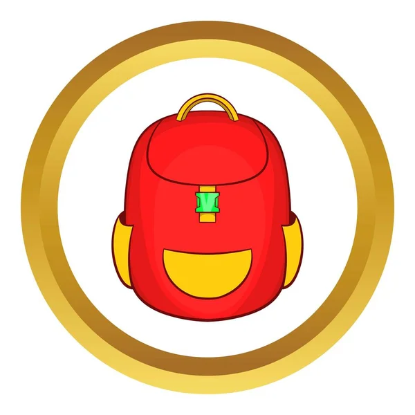 Червоний рюкзак вектор значок — стоковий вектор