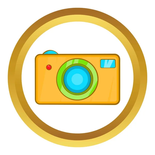 Gele camerasymbool vector — Stockvector