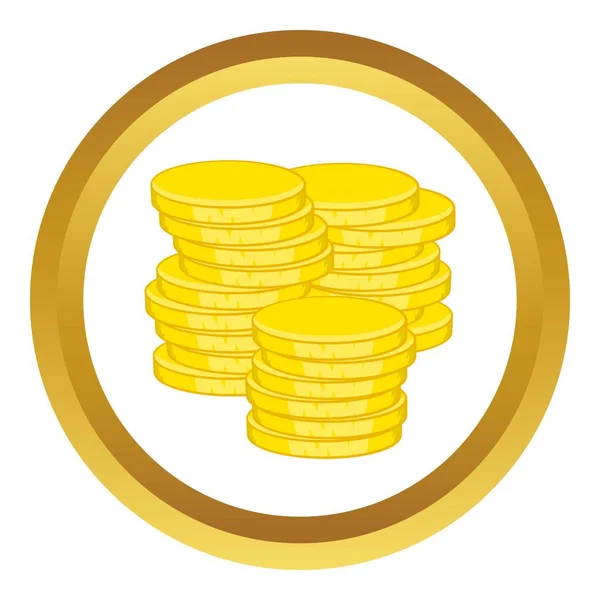 Złote monety wektor ikona — Wektor stockowy