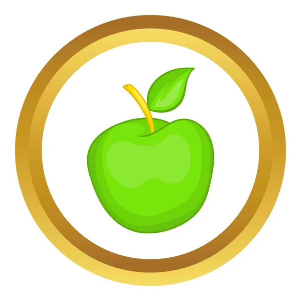 Yeşil elma vektör simgesi — Stok Vektör