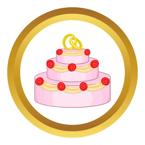 Icono del vector pastel de boda — Vector de stock