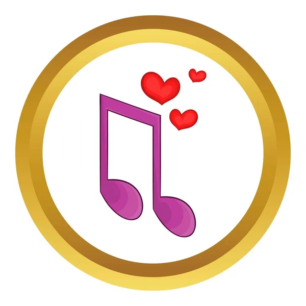Love song vector icon — Stock Vector