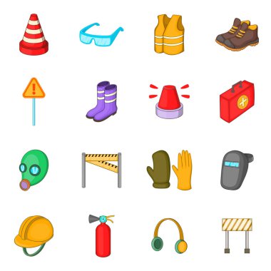 Emanet iş Icons set, karikatür tarzı