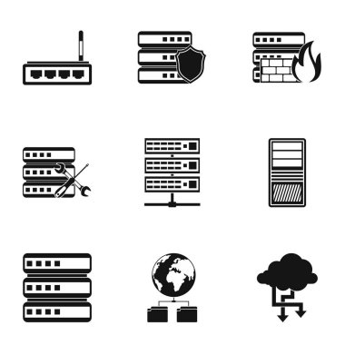 Bilgisayar Icons set, basit tarzı
