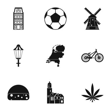 Holland Icons set, basit tarzı