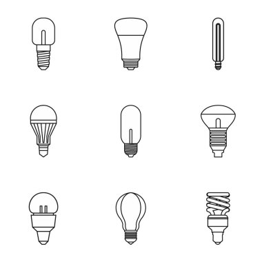 Ev simgeler kümesi, anahat stili için lamba