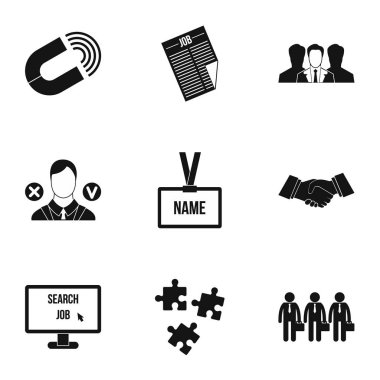 Takım Icons set, basit tarzı