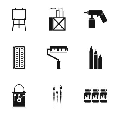 Resim Icons set, basit tarzı