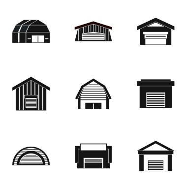 Garaj Icons set, basit tarzı