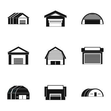 Depolama Icons set, basit tarzı