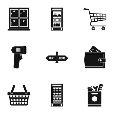 Pazar Icons set, basit tarzı