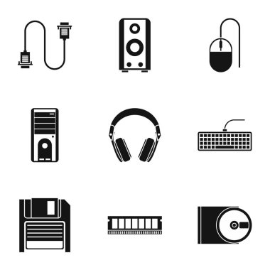 Bilgisayar Icons set, basit tarzı