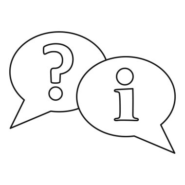 Konuşma kabarcıklar simgesini, anahat stili