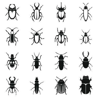 Böcek Icons set, basit tarzı