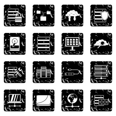 Simgeler, grunge tarzı veritabanı ayarla