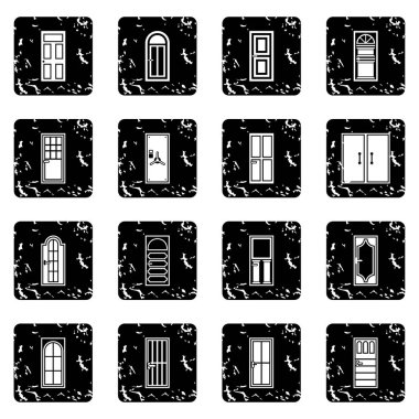 Kapı, simgeler, grunge tarzı set