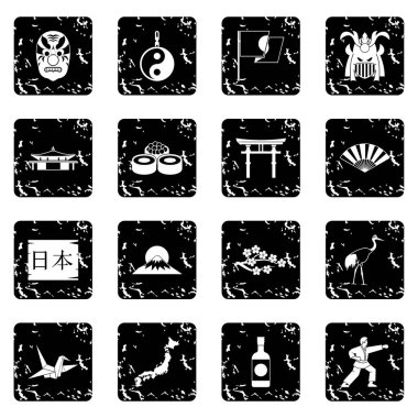 Japonya Icons set, basit tarzı