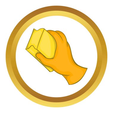 Eldiven bez vektör simgesi olan el