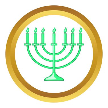 Yedi Kollu Şamdan vektör simgesi