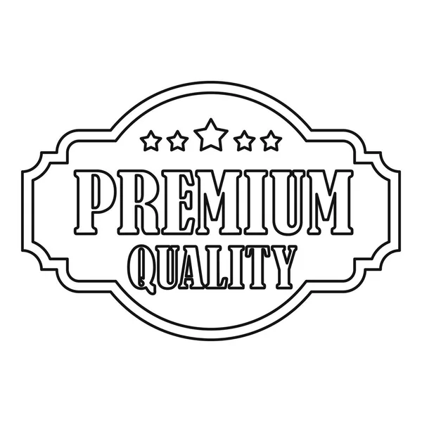 Premium quality label with stars icon — Stock Vector