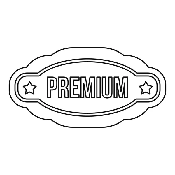 Premium popisek ikony, styl osnovy — Stockový vektor