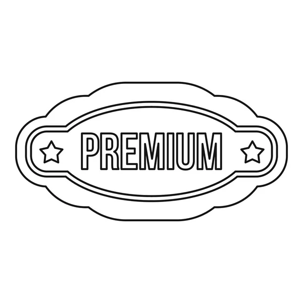 Icône Premium lable, style contour — Image vectorielle