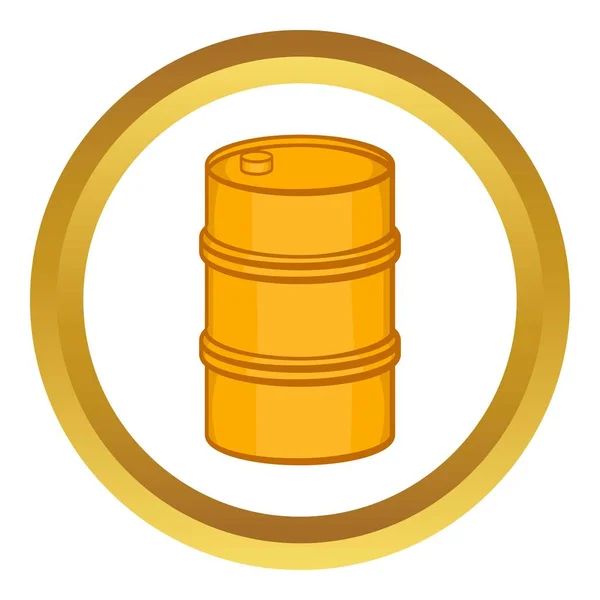 Naranja barril vector icono — Vector de stock