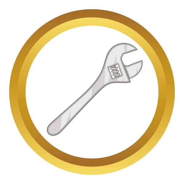 Chave ajustável ícone do vetor da chave — Vetor de Stock