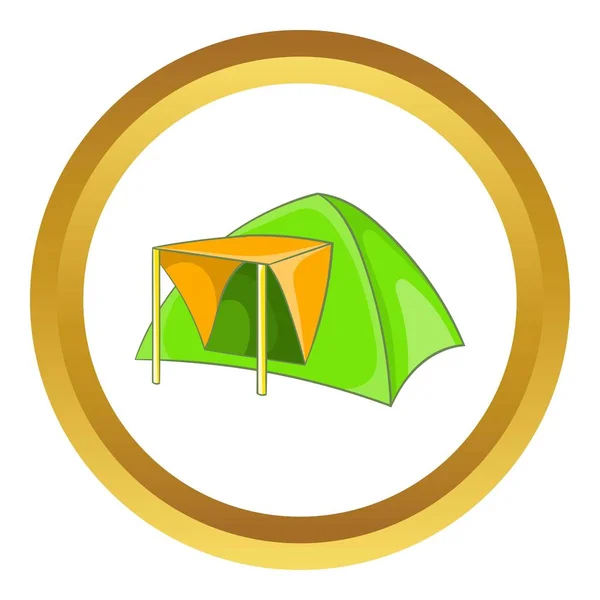 Зеленый вектор палатки — стоковый вектор