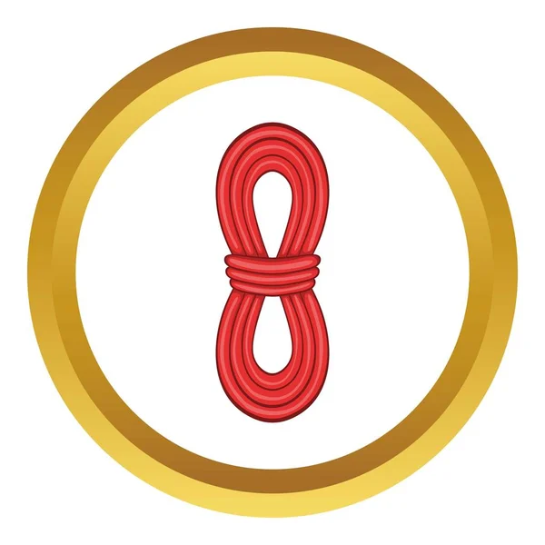 Icono de vector de cuerda roja — Archivo Imágenes Vectoriales
