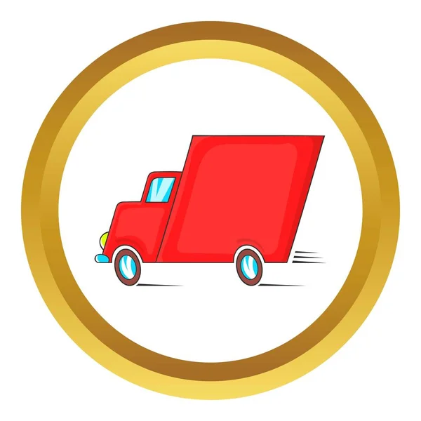 Rode levering auto vector pictogram — Stockvector