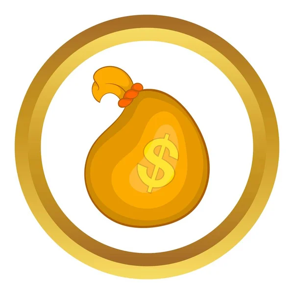 Geld zak vector pictogram — Stockvector