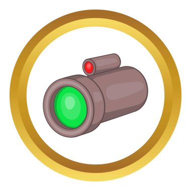 Keskin nişancı tüfeği teleskop vektör simgesi