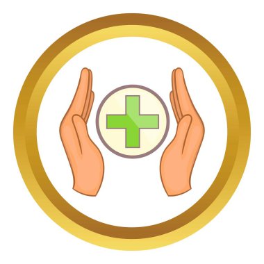 Çapraz holding eller simge vektör